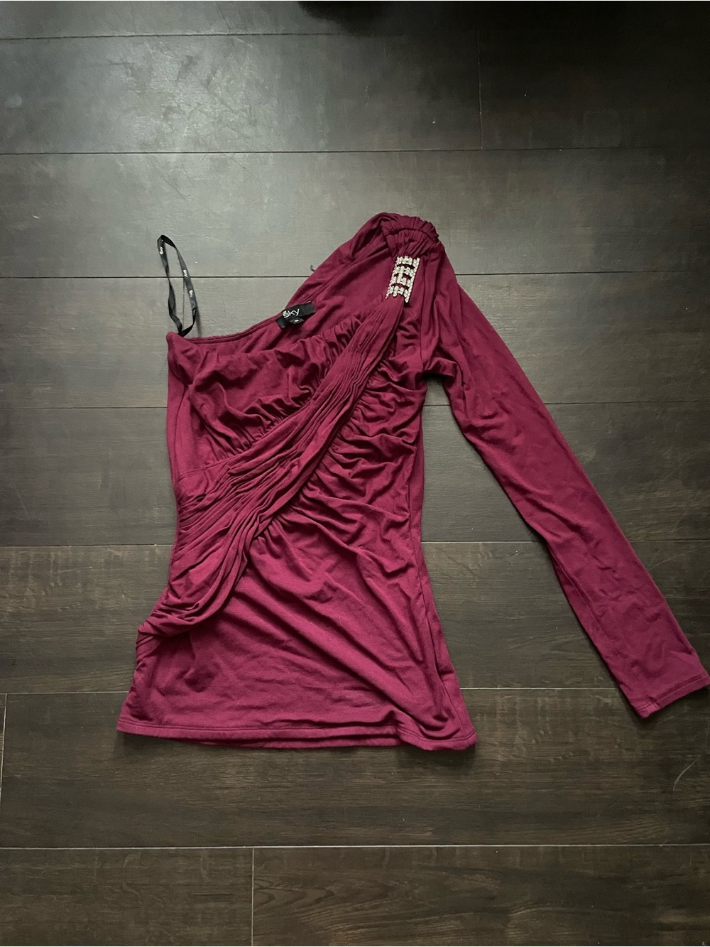 Sky Y2K One Shoulder Long Sleeve
